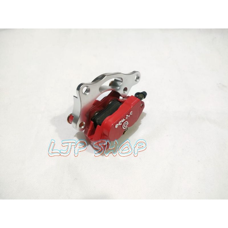 PAKET KALIPER MINI 4 PISTON PLUS BREKET YAMAHA MATIC MIO FINO XEON