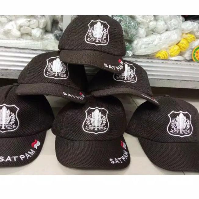 TOPI SATPAM TOPI SECURITY - coklat