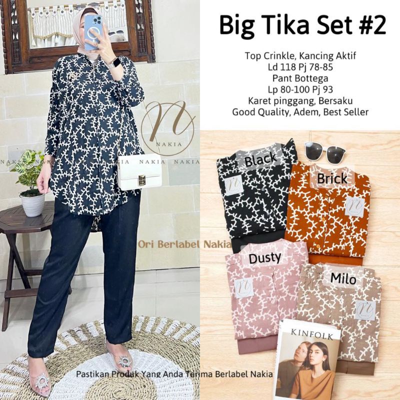 Setelan Wanita Big Tika Set#2 Original Top Best Seller Real Picture