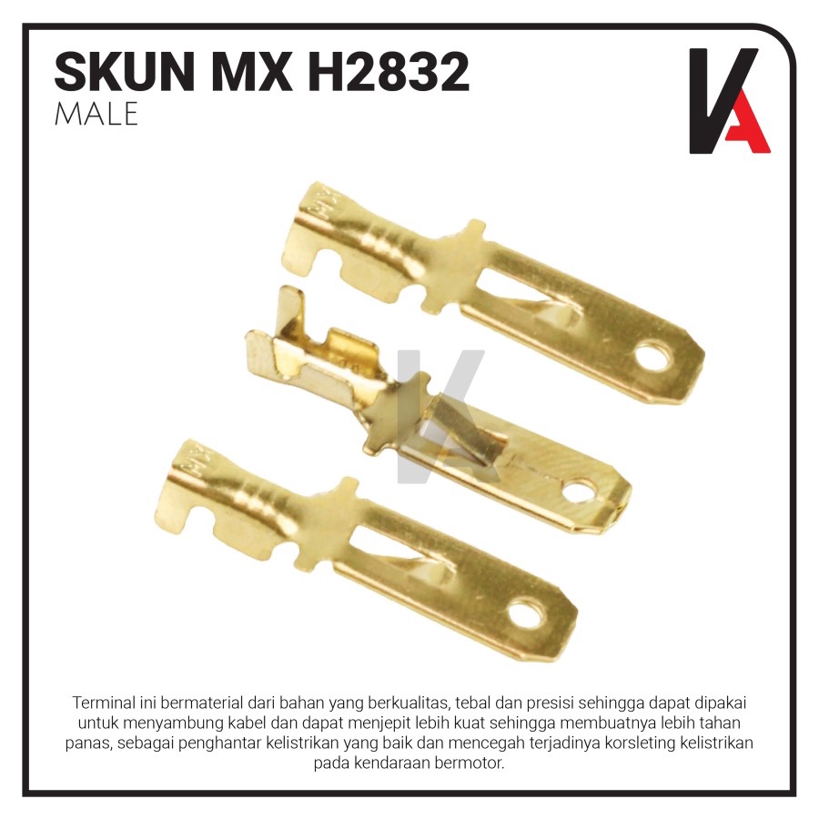 TERMINAL SKUN GEPENG COWOK MALE MX H2832 ISI 150PCS