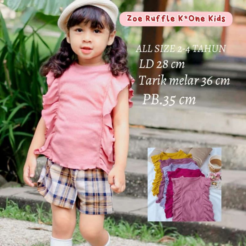 1-3T ZOE RUFFLE ATASAN KNIT BAJU ANAK KAOS ANAK