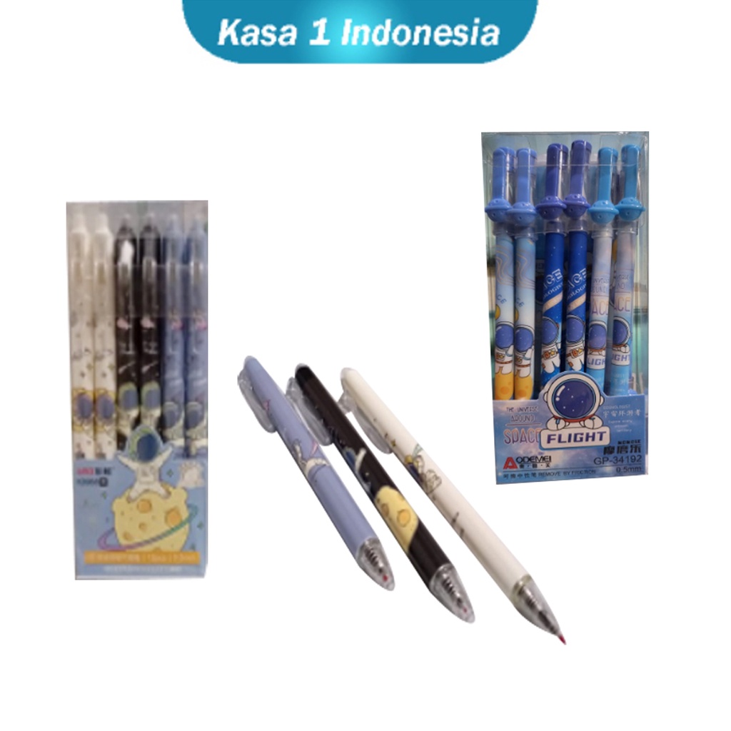 

3 Pcs Pulpen Tinta Motif Astronot untuk Sekolah SD / SMP / SMA