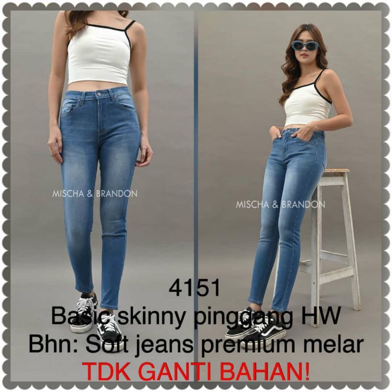 Celana Jeans pensil HW size 33 by M&B (Mischa)