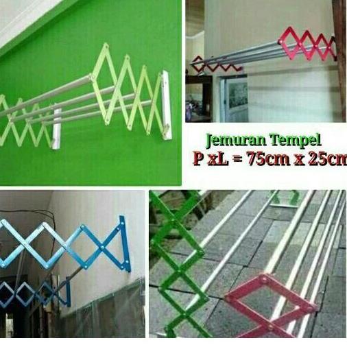 Langsung Atc JEMURAN DINDING LIPAT / JEMURANN BAJU PAKAIAN TEMPEL LIPAT PRAKTIS / JEMURAN BAJU PAKAI