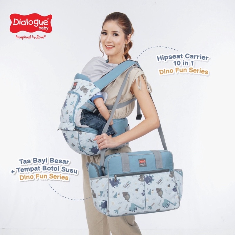 DIALOGUE BABY TAS BAYI BESAR + TEMPAT BOTOL SUSU DINO FUN SERIES DGT7254