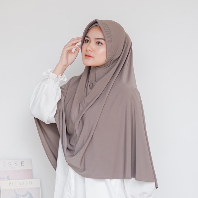 Hijab Jilbab Instan Jersey Jumbo Bergo Panjang Jilbab Jersey Jumbo Pad Antem