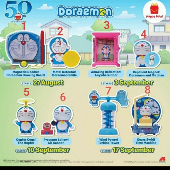 Segera Miliki Mainan Anak Happy Meal Mcdonalds Mcdonald Mcd Doraemon Gilaa