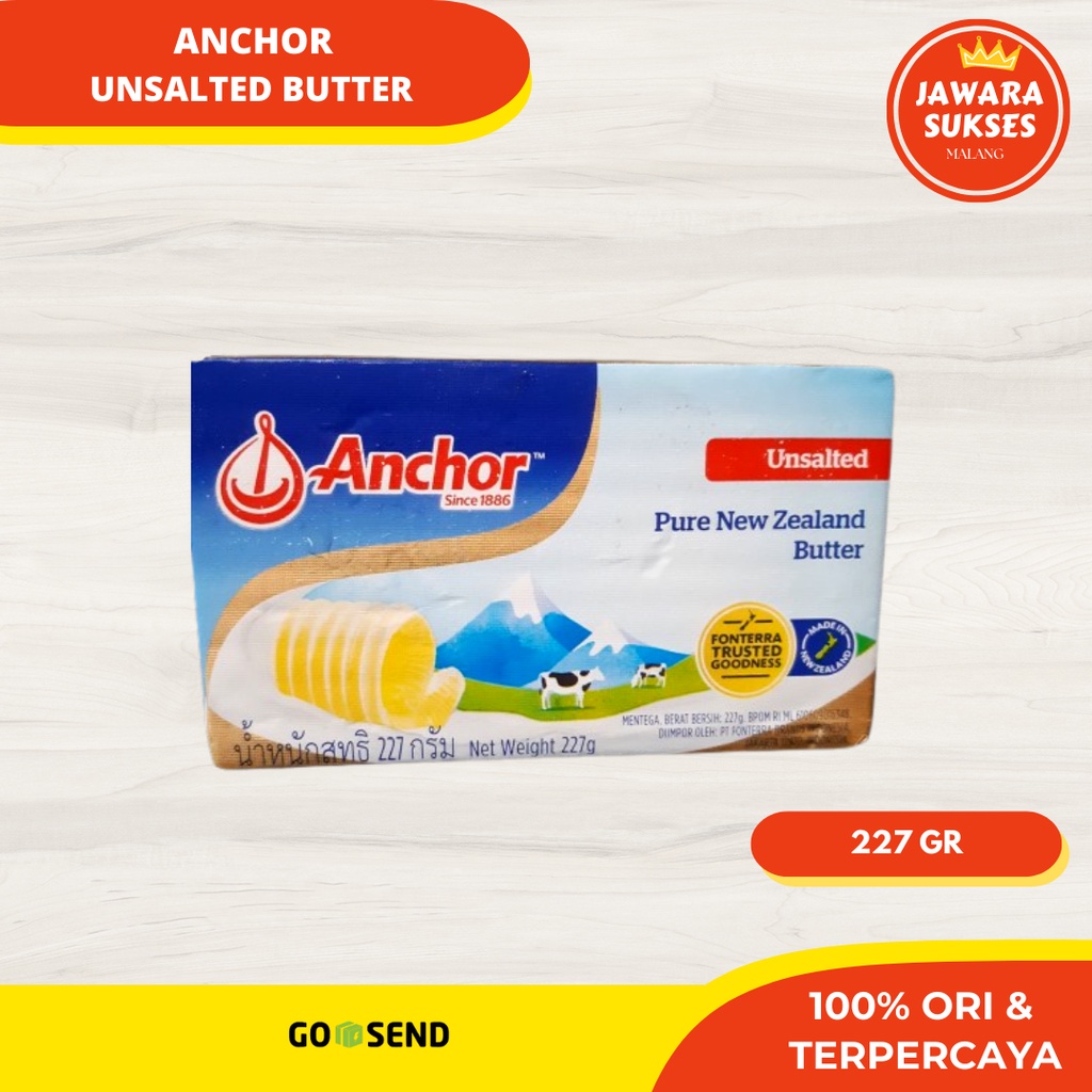 

Anchor Unsalted Butter 227gr | Mentega Tawar Original Anchor Butter