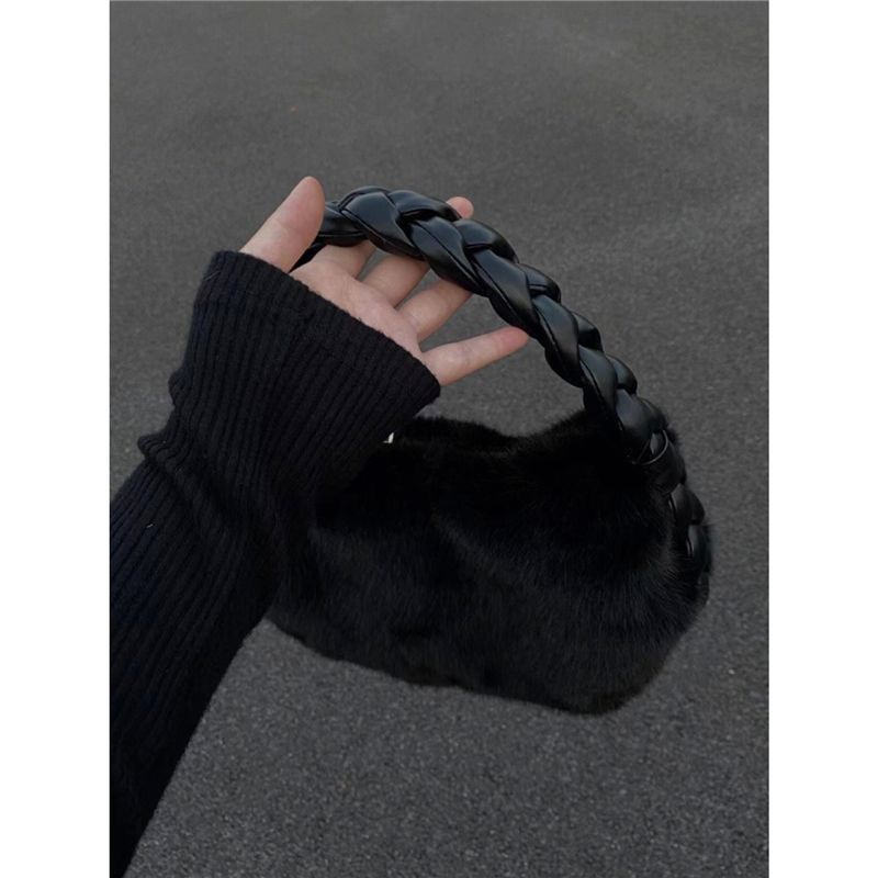 Suhao net merah gaya kuno niche rajutan tas tangan mewah 2022 mode baru lucu komuter tas bahu bahu kecil