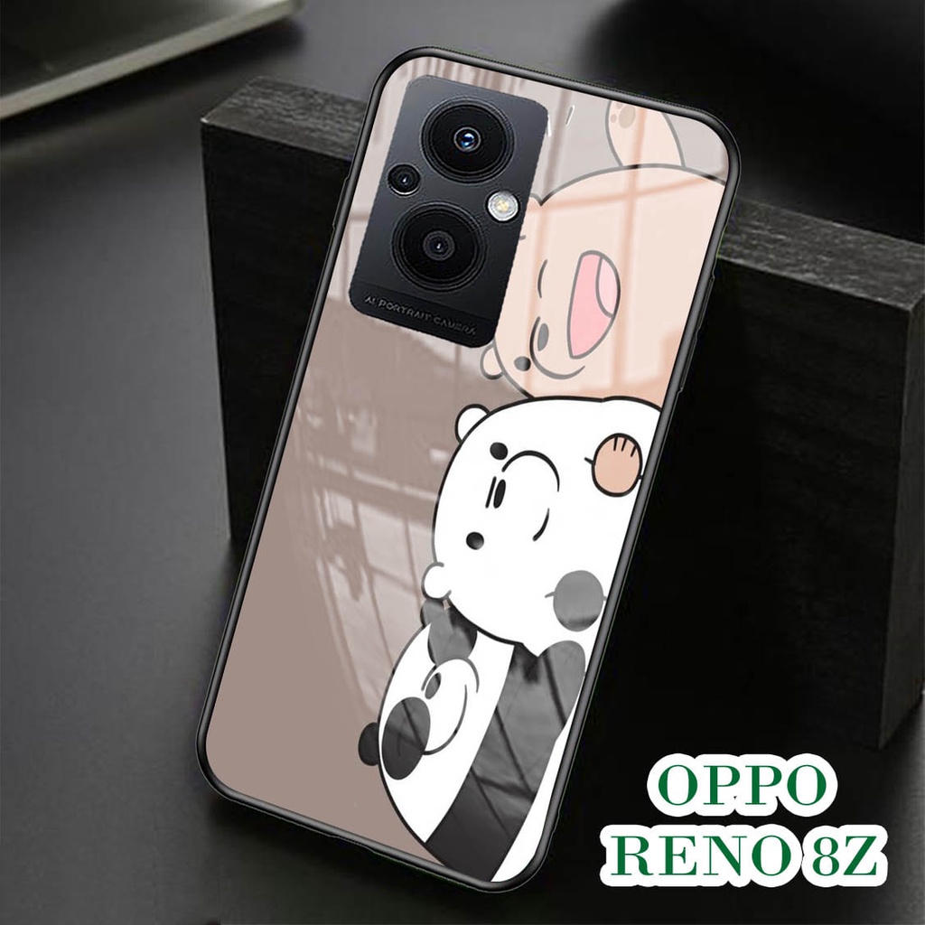 Softcase Glass Kaca OPPO RENO 8Z - Casing HP OPPO RENO 8Z [ S48 ].