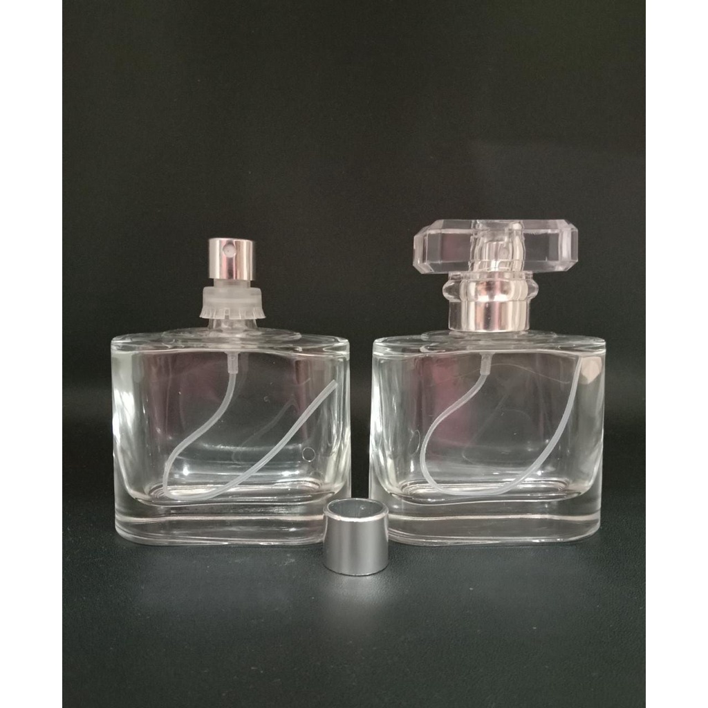 Botol Parfum Press V32260 Easypum+Ring Silver Tutup Chanel Bening Eceran/Pcs