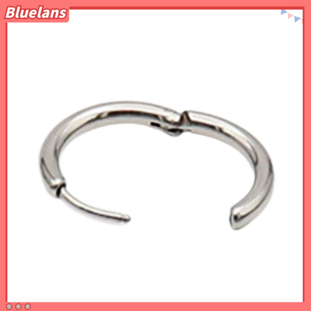 Bluelans Anting Hoop Piercing Bentuk Bulat Untuk Unisex