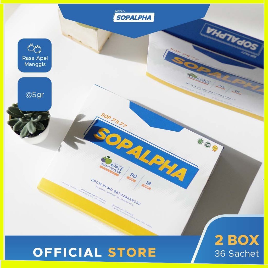 SOPALPHA - Rasa Apel Manggis 2 Box BPOM HALAL ORIGINAL ORI ASLI OFFICIAL STORE DARENSGOWN MAKASSAR