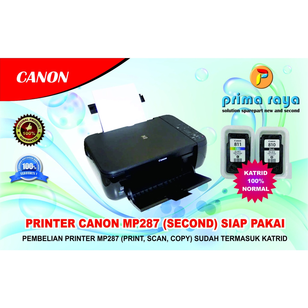 PRINTER CANON PIXMA MP287 SECOND SIAP PAKAI