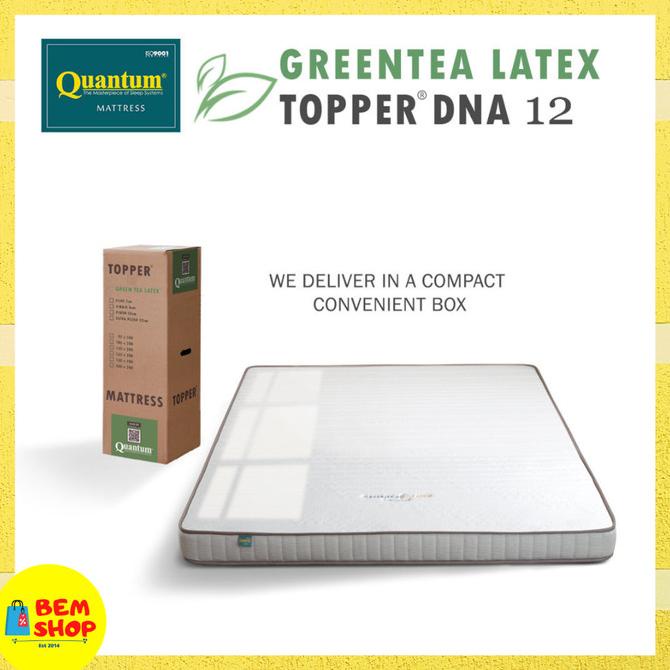 Quantum Mattress Topper Greentea Latex 12cm uk.160x200