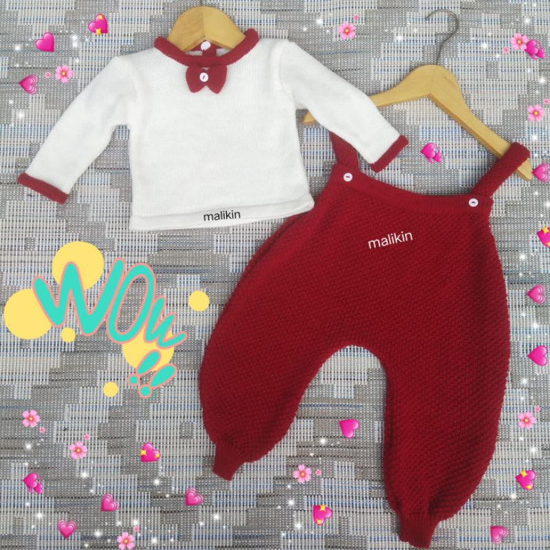 MALIKIN STELAN ANAK ALADIN PEREMPUAN / Baju Jumper 3-24 Bulan Dasi Kupu-Kupu Lucu / Best Seller Anak Bayi Perempuan