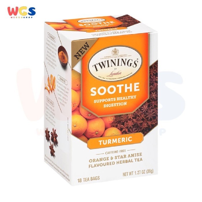 

ORIGINAL MURAH Twinings Soothe Herbal Tea Turmeric Orange & Star Anise 18p x 2g