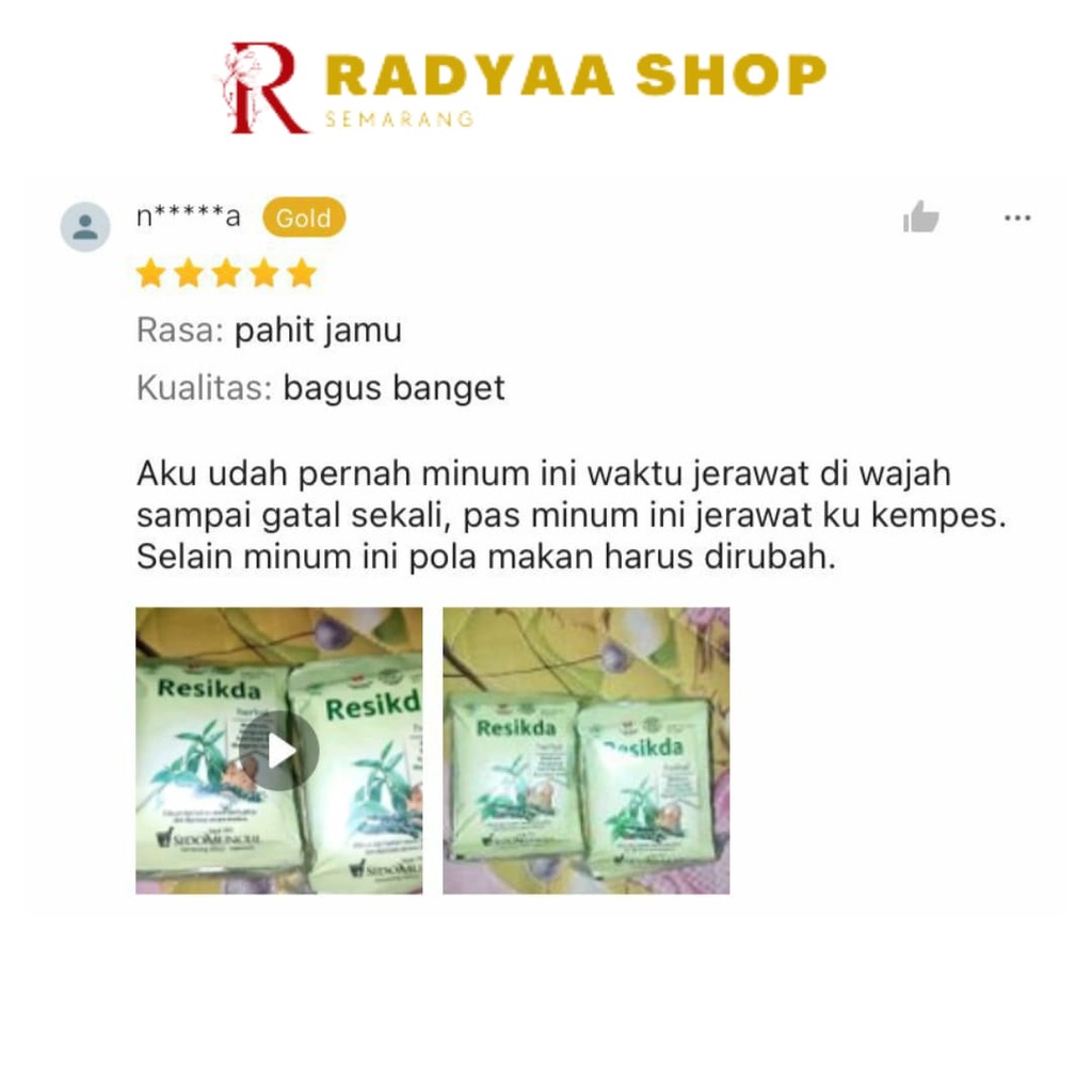 Sido Muncul Jamu Resikda 10's - Obat Herbal Gatal dan Bisul