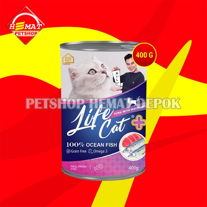 Makanan Basah Kucing Life cat Plus Wet Food Kaleng 400gr