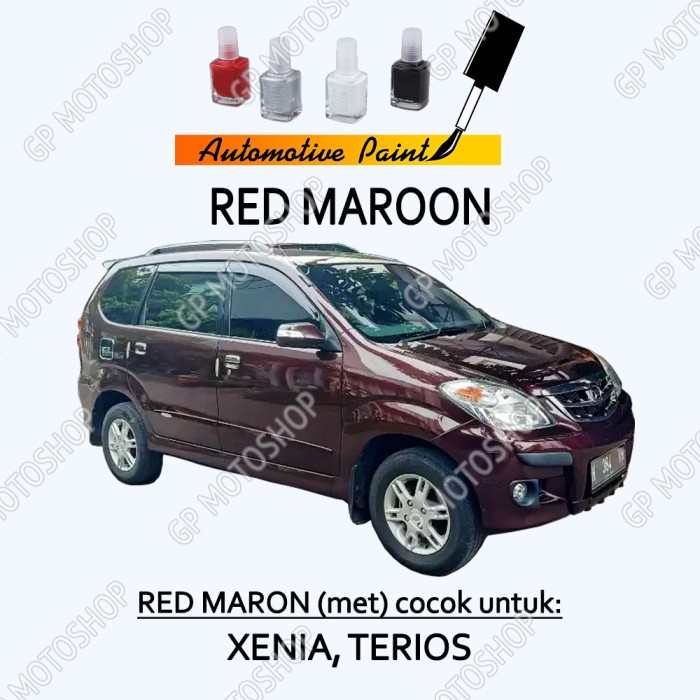 Daihatsu Red Maroon Merah Marun Cat Oles Penghilang Baret Mobil Xenia