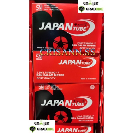 BAN DALAM MOTOR 250/275-17 JAPAN TUBE BAN DALAM MOTOR 80/90-17 JAPAN/BAN MURAH