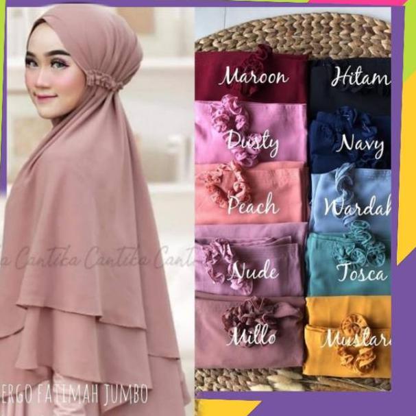 [PWR.18Oc22ᴬ]  BERGO MARYAM JUMBO 2LAYER PREMIUM HIJAB MARYAM JUMBO DOUBLE LAYER