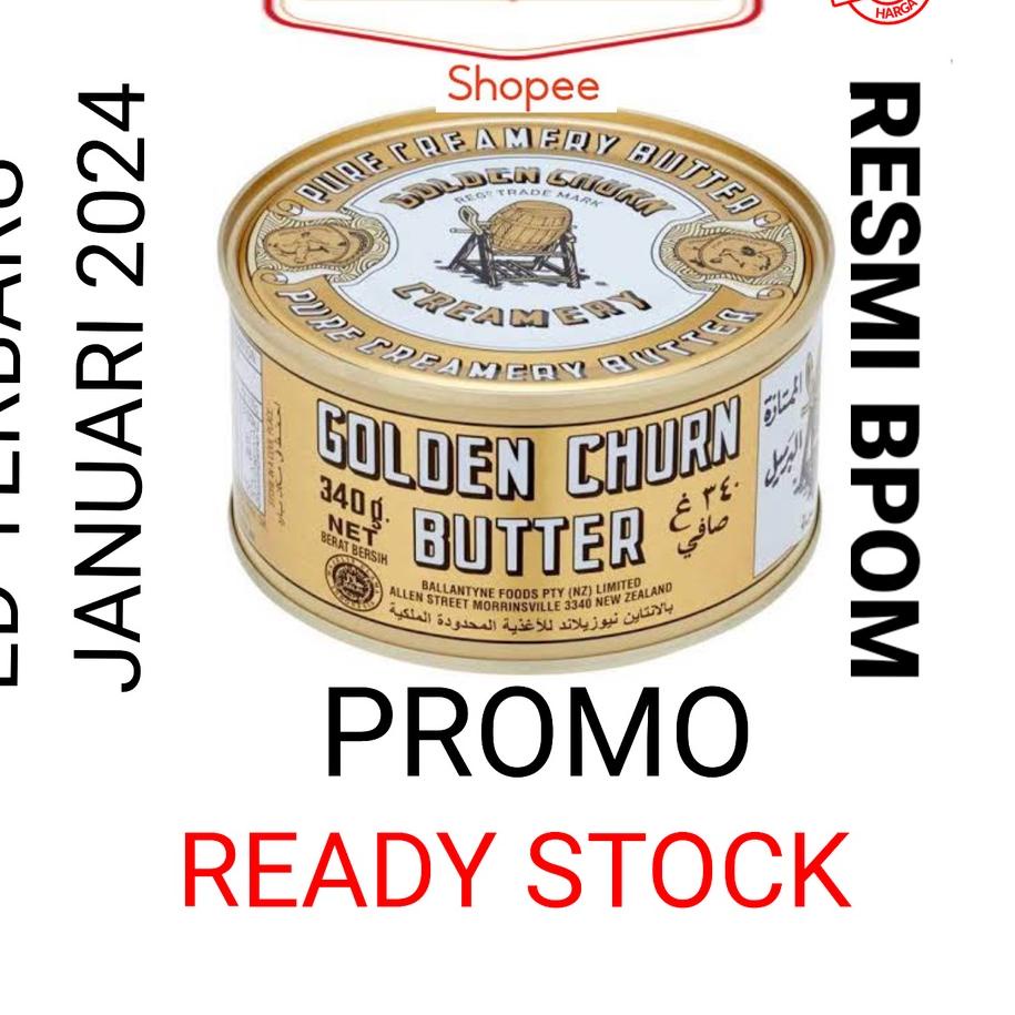 

LY4❊ Butter Golden Churn Tinned 340Gr /mentega golden churn Harga Terjangkau