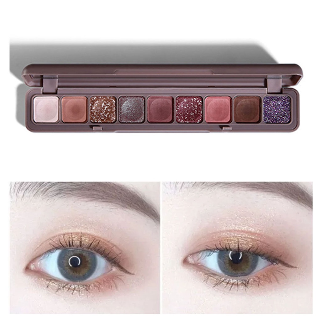 LAMEILA Eyeshadow Palette 9 Warna Matte And Glitter LM 3600 BISA COD