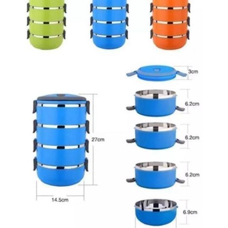 [KODE CKFGA] RANTANG STAINLESS 4 SUSUN / RANTANG 4 SUSUN KARAKTER / RANTANG AYAM JAGO / RANTANG MOTI