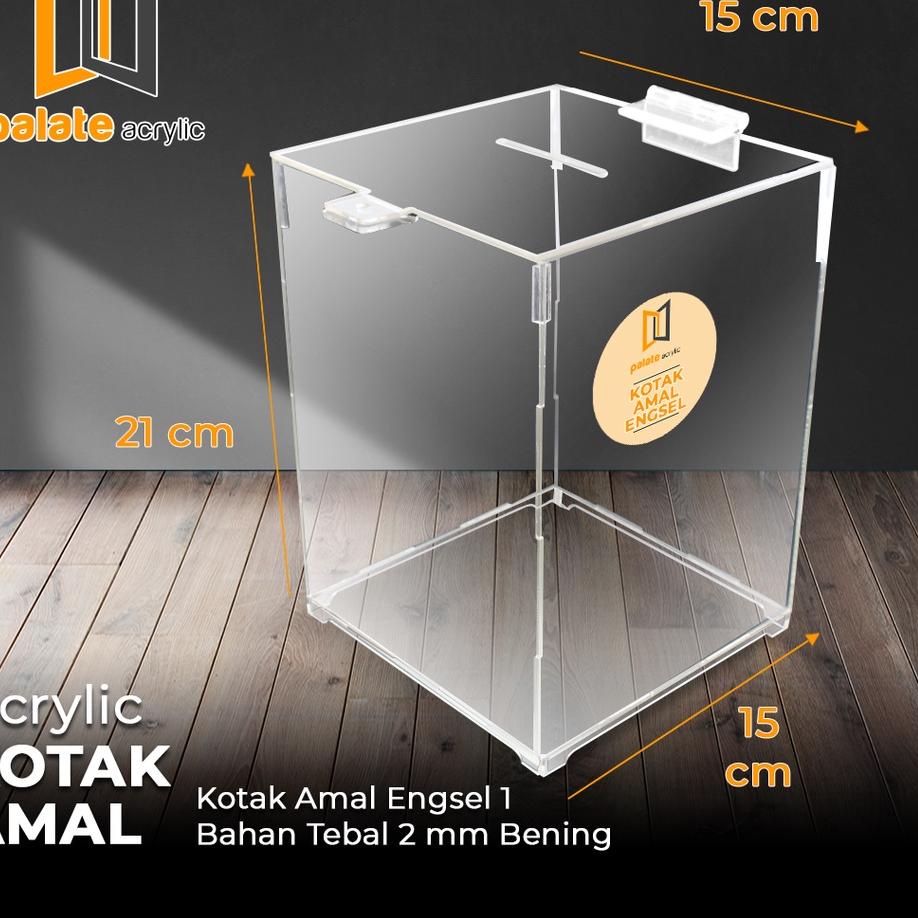 

Berkualitasダ AKRILIK KOTAK AMAL / KOTAK SARAN BAHAN AKRILIK 15x15x21 . .. . ..