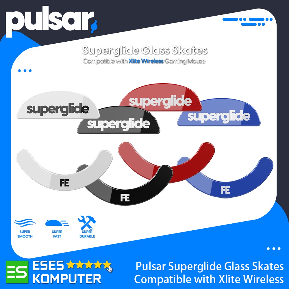 Pulsar Superglide Glass Skates for Xlite Wireless Gaming Mouse