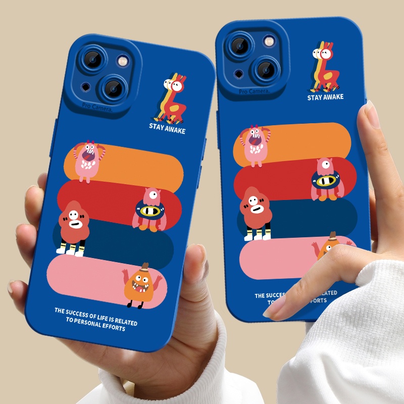 Soft Case Silikon TPU Motif Monster Kecil Lucu Untuk IPhone 14 13 12 11 Pro XS Max X XR Plus