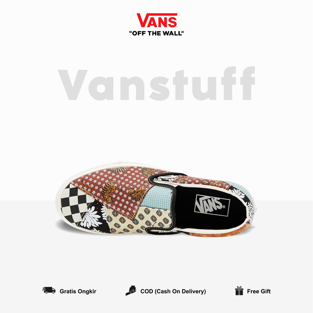 Slip On Classic Tiger Pactwork BNIBWT Original 100% Global Market Wanita Garansi Vanss Slip On Motif Ori