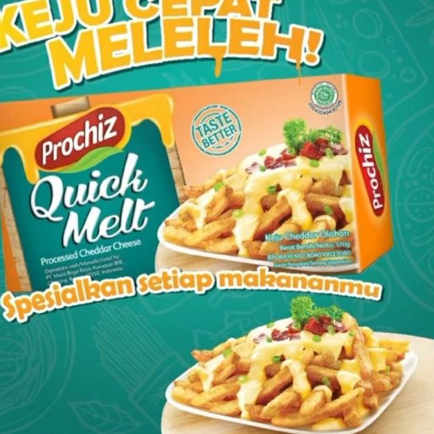 

Termurah dan terbaik KEJU PROCHIZ QUICK MELT - CHEESE CHEDDAR MELTED MOZARELLA 170 GRAM !!!