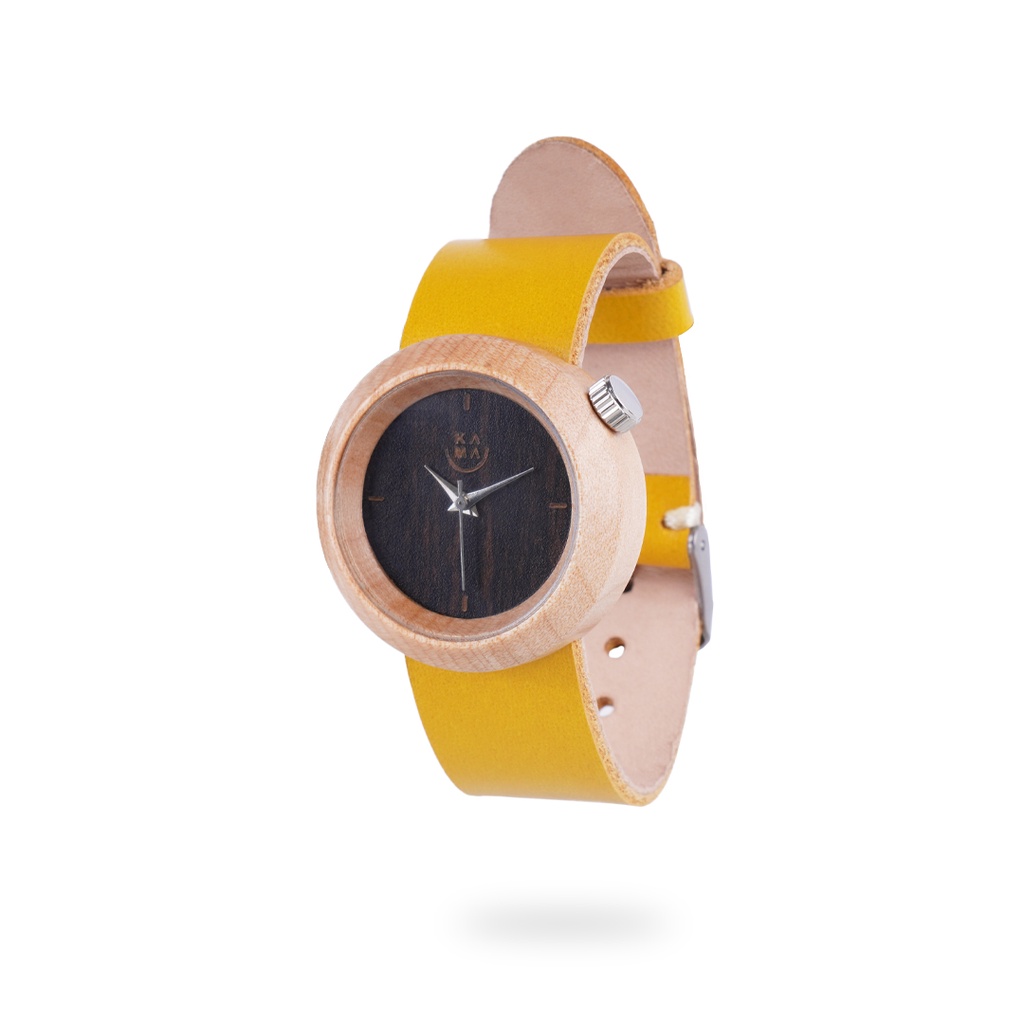 Kama Watch Jam Tangan Kayu Maple Dial Hitam