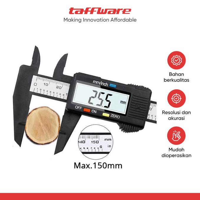 

[COD] Taffware Jangka Sorong Digital with LCD Screen - JIGO-150 TERJAMIN Kode 624