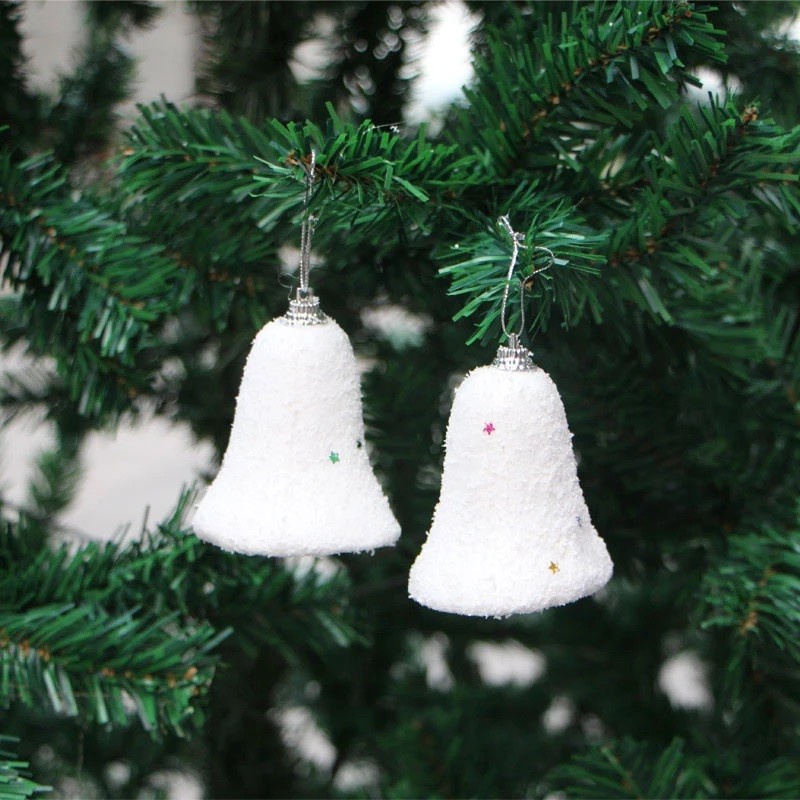 XGBE bell gabus isi 6 ornamen dekorasi pohon natal