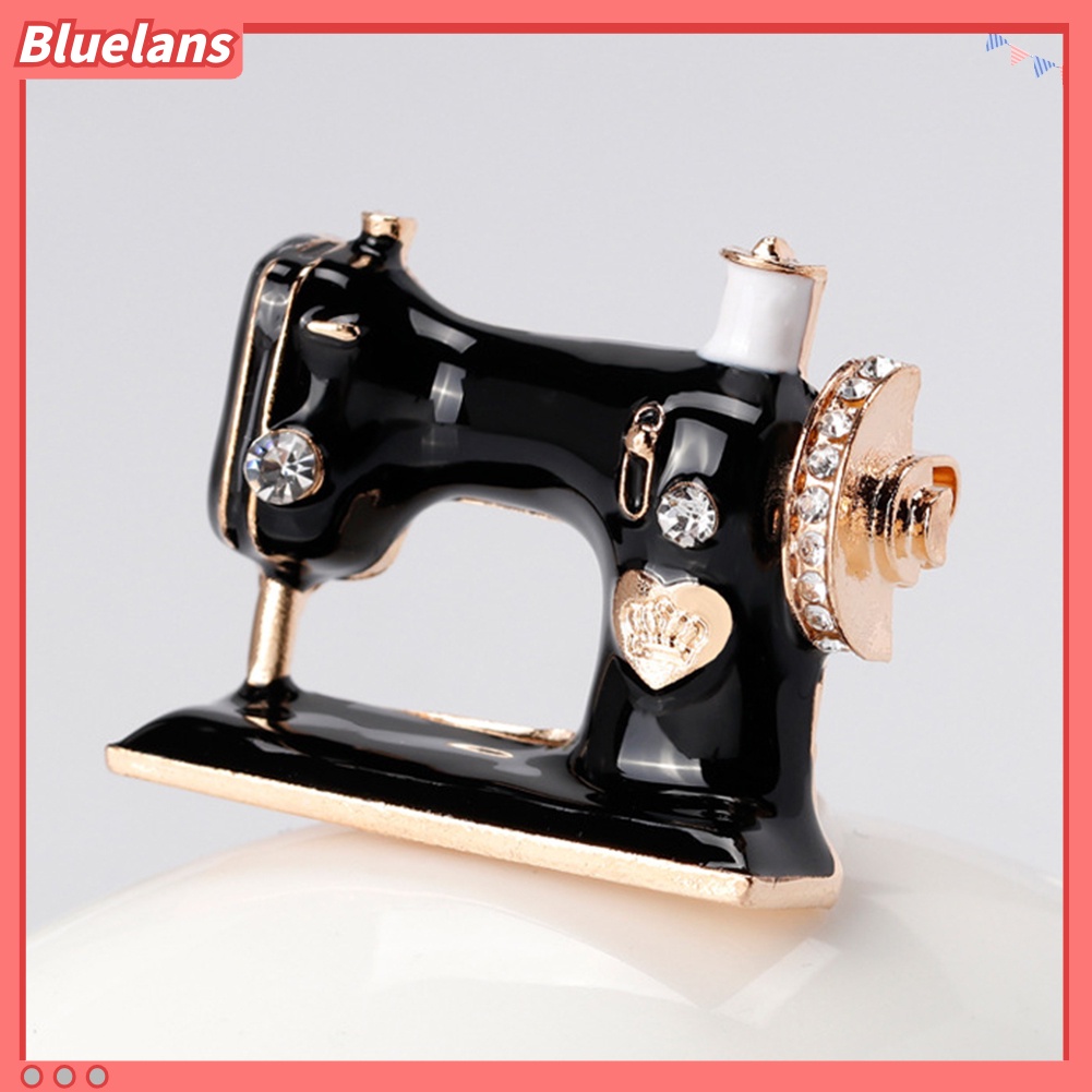 Bluelans Exquisite Sewing Machine Brooch Pin Denim Jacket Women Collar Badge Jewelry Gift