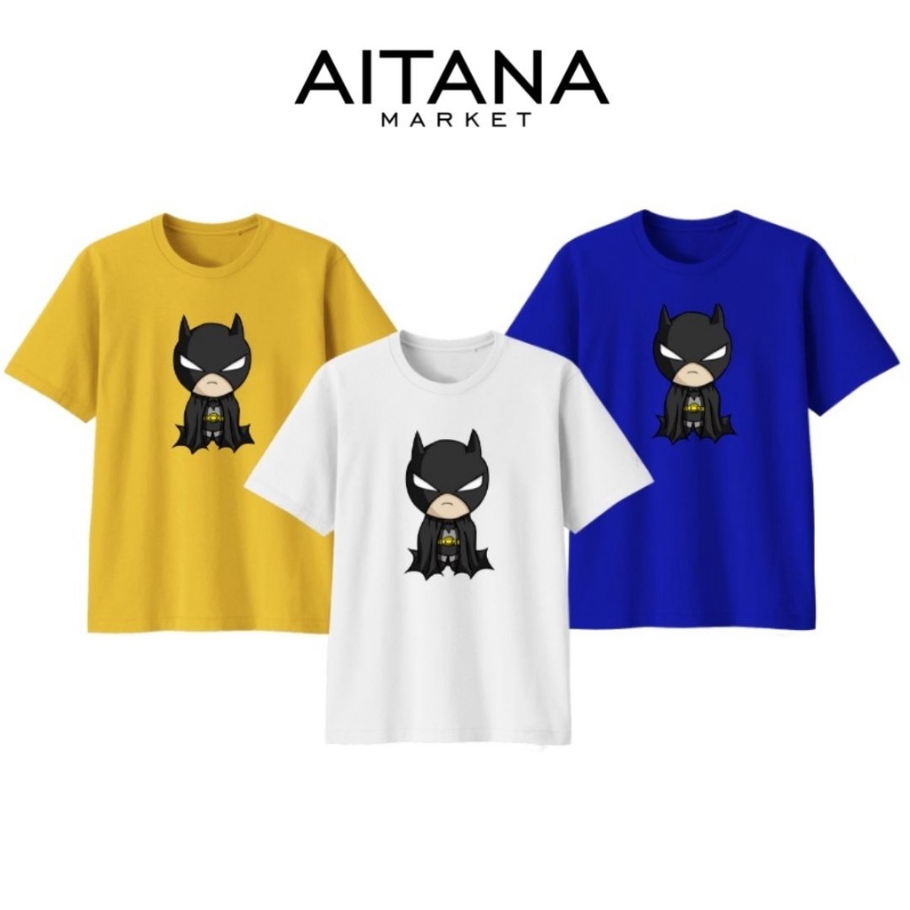 Kaos Chibi Batman Untuk Bayi Anak Remaja Dewasa Big Size Bahan Combed 30s Lembut dan Nyaman