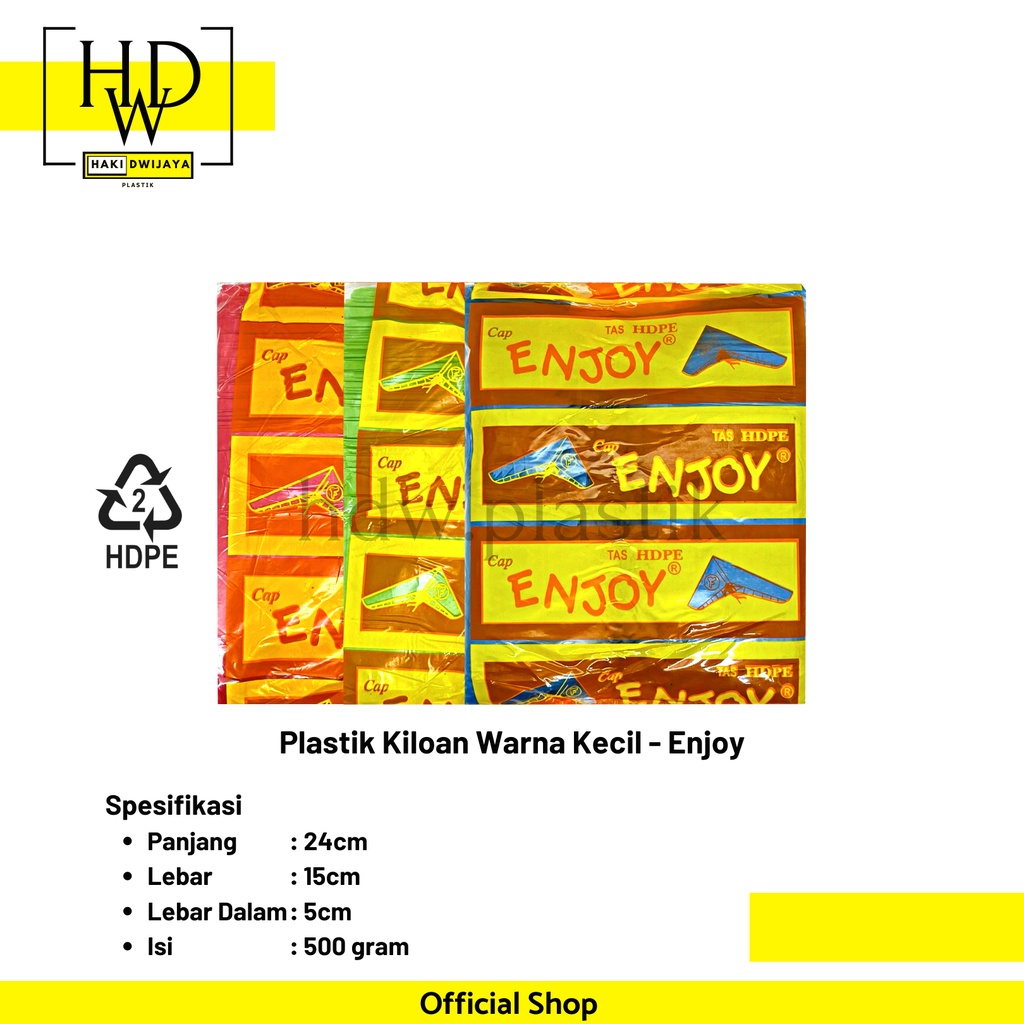 Kantong Plastik Kresek Warna Kiloan Kecil - ENJOY