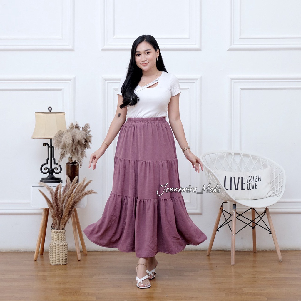 JENNA SKIRT - rok bestseller / rok crinkle airflow / skirt crinkle / rok termurah / rok terlaris / skirt