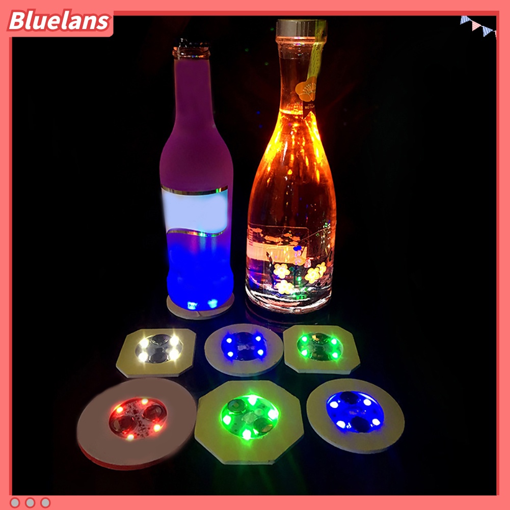 Stiker Tatakan Botol Dengan Lampu LED Luminous Untuk Dekorasi Pesta