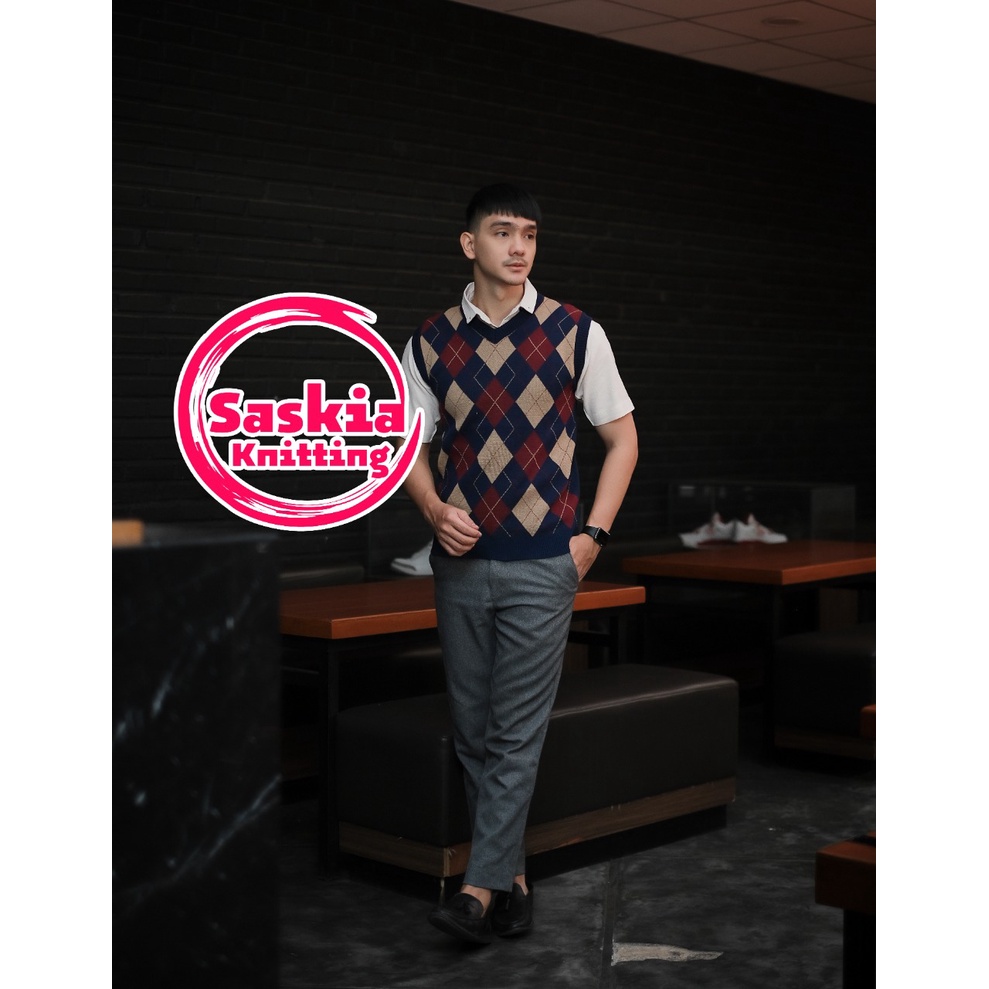 sweater vest rompi korea sido pria