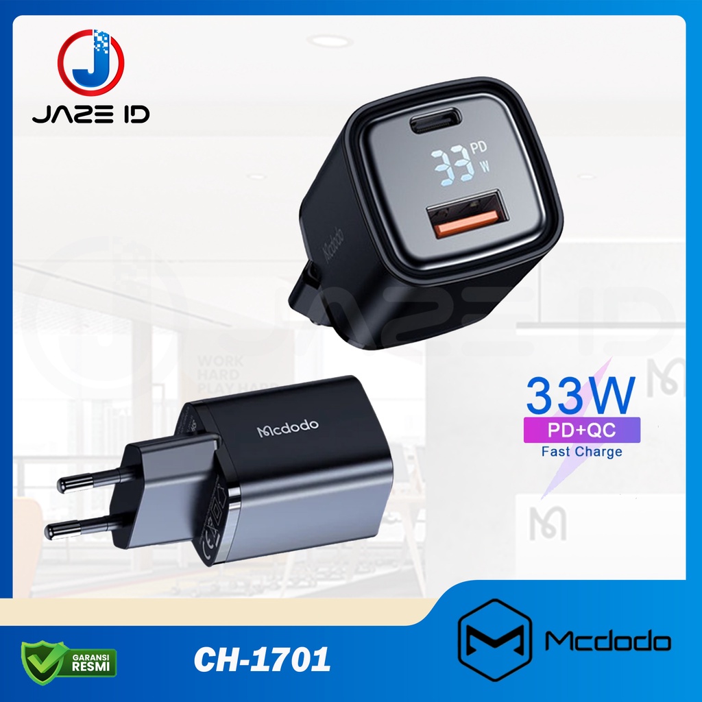 MCDODO CH-1701 33W Digital Charger PD Super FAST Quick Charging Charge