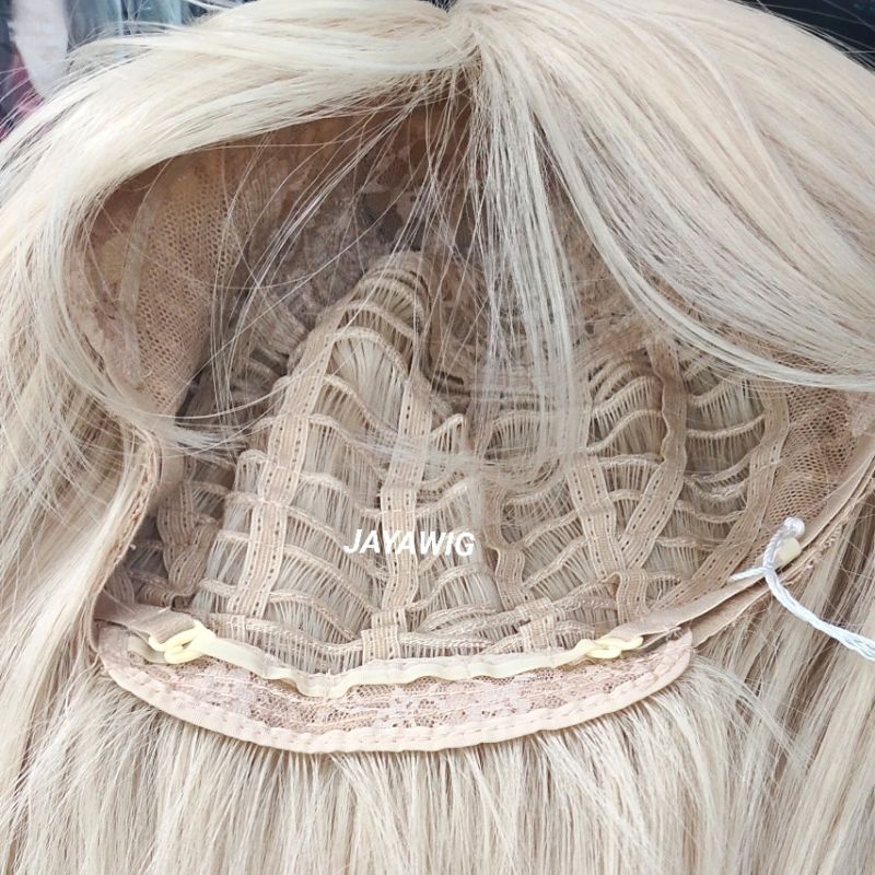 Wig Panjang Rambut Palsu Wanita Warna Blonde