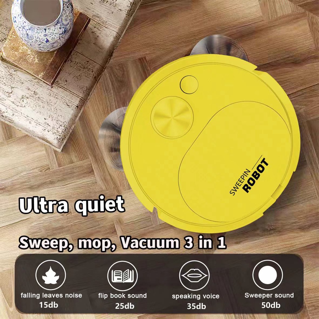 Robot Vacuum Cleaner Penyapu Basah Dan Kering Rechargeable Untuk Rumah Tangga