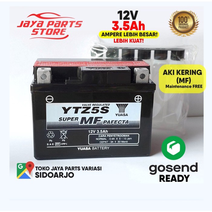 Jual Aki Motor Beat - Scoopy - Supra - Vixion - Supra x 125 YUASA YTZ5S