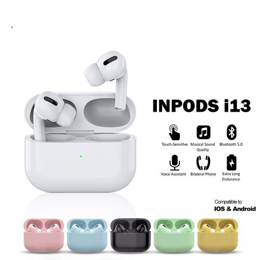 Inpods Bluetooth  i12 Inpods Bluetooth I13 PRO Earphone Bluetooth Macaron Wireless Android