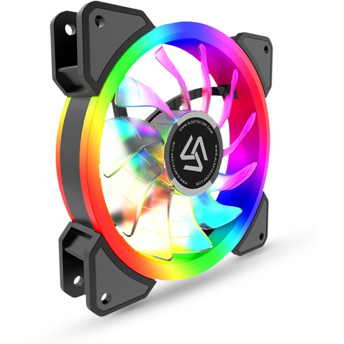 Fan casing led alseye rainbow 12cm led d-ringer auto rainbow A-Rgb - Kipas Pc