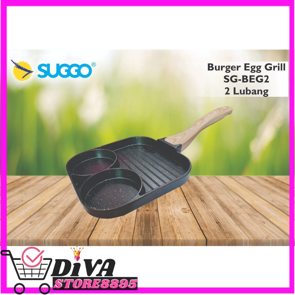 BERGER EGG Panci Penggorengan Telur Pancake 2-4 Lubang Non Stick Egg Frying Pan DIVA STORE